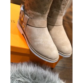 Lv Winter Embossed Wool Boots For Women