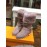 Lv Winter Embossed Wool Boots For Women Purple