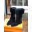 Lv Winter Embossed Wool Boots For Women Black