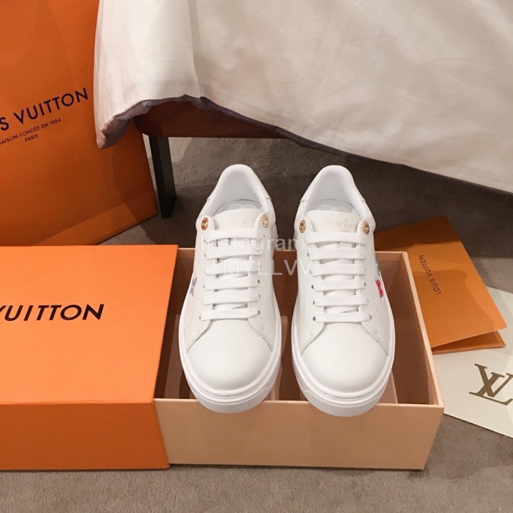 Lv Classic Embossed Casual Shoes White