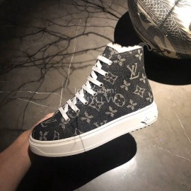 Lv Winter Wool Boots For Women Denim