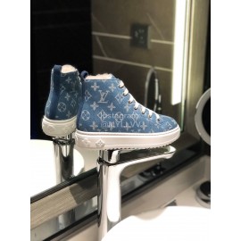 Lv Winter Wool Boots For Women Blue