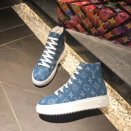 Lv Winter Wool Boots For Women Blue