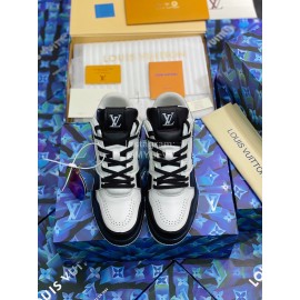 Lv Autumn Winter Calf Sneakers For Men Black