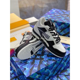 Lv Autumn Winter Calf Sneakers For Men Black