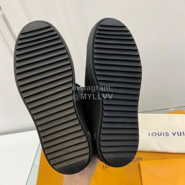 Lv Warm Wool Knee Boots For Women Black