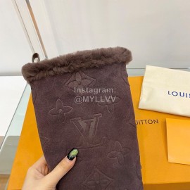 Lv Warm Wool Knee Boots For Women Purple