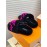 Lv Winter Lamb Wool Slippers Black