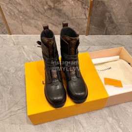 Lv Autumn Winter Calf Leather Locomotive Strap Boots