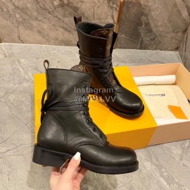 Lv Autumn Winter Calf Leather Locomotive Strap Boots