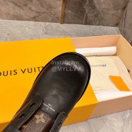 Lv Autumn Winter Calf Leather Locomotive Strap Boots