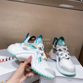 Lv Archlight Series Fashion Thick Bottom Sneakers Green
