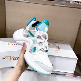 Lv Archlight Series Fashion Thick Bottom Sneakers Green
