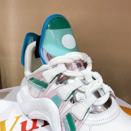 Lv Archlight Series Fashion Thick Bottom Sneakers Green