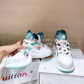Lv Archlight Series Fashion Thick Bottom Sneakers Green