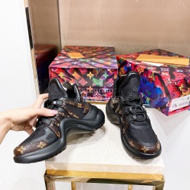 Lv Archlight Series Fashion Thick Bottom Sneakers Black