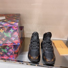Lv Archlight Series Fashion Thick Bottom Sneakers Black