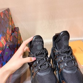Lv Archlight Series Fashion Thick Bottom Sneakers Black
