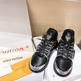 Lv Archlight Series Black Thick Bottom Sneakers