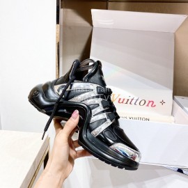 Lv Archlight Series Black Thick Bottom Sneakers