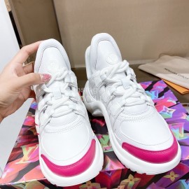 Lv Archlight Series Fashion Thick Bottom Sneakers White