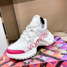 Lv Archlight Series Fashion Thick Bottom Sneakers White