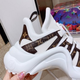 Lv Archlight Series White Thick Bottom Sneakers