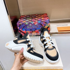 Lv Archlight Series Fashion Thick Bottom Sneakers Khaki