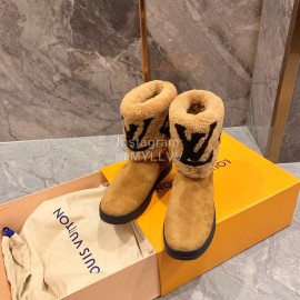 Lv Autumn Winter New Lamb Wool Boots Brown