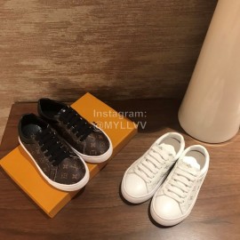 Lv Classic Print Casual Shoes For Women Coffee