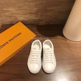 Lv Classic Print Casual Shoes For Women White