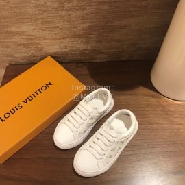 Lv Classic Print Casual Shoes For Women White