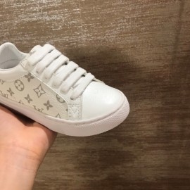 Lv Classic Print Casual Shoes For Women White