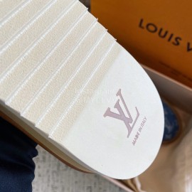 Lv Winter Cloth Lamb Wool Shoes Blue