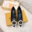 Lv Autumn Winter New Pointed Silk High Heels Black