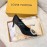 Lv Autumn Winter New Pointed Silk High Heels Black
