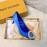 Lv Autumn Winter New Pointed Silk High Heels Blue