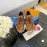 Lv Couple Calf Leather Retro Sneakers Brown