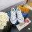 Lv Couple White Calf Leather Retro Sneakers