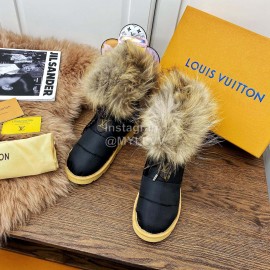 Lv Winter Fashion Strapped Down Boots Black