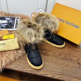 Lv Winter Fashion Strapped Down Boots Black