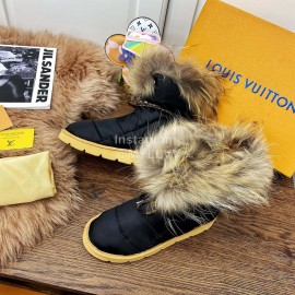 Lv Winter Fashion Strapped Down Boots Black