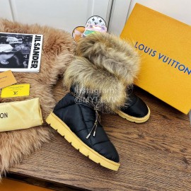 Lv Winter Fashion Strapped Down Boots Black