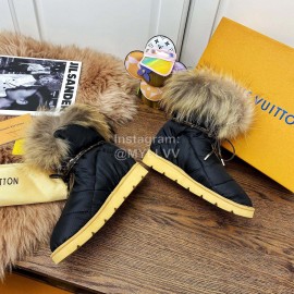 Lv Winter Fashion Strapped Down Boots Black