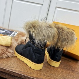 Lv Winter Fashion Strapped Down Boots Black