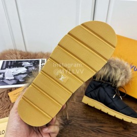 Lv Winter Fashion Strapped Down Boots Black