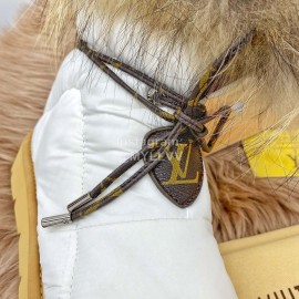 Lv Winter Fashion Strapped Down Boots White