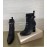 Lv Winter Cowhide Thick High Heel Boots For Women Black