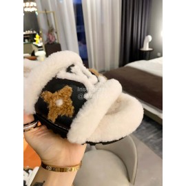 Lv Winter Fashion Wool Slippers For Women White