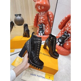 Lv Autumn Winter Patent Cowhide High Heeled Boots For Women
